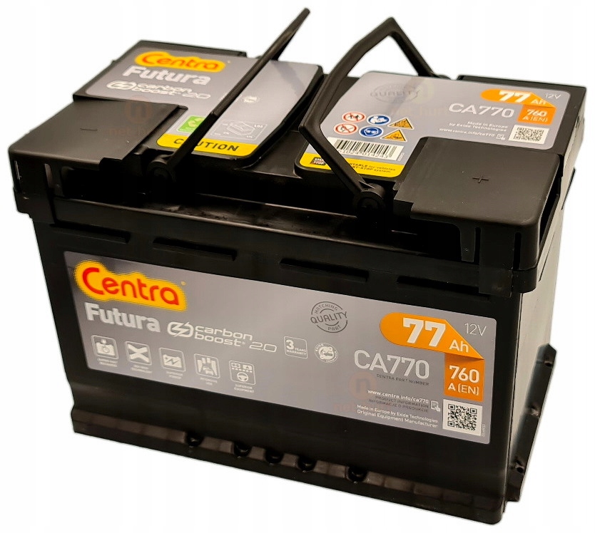 Car Battery, Volta, Agm, Start-stop, 12v, 70ah, 760a, In Borne +