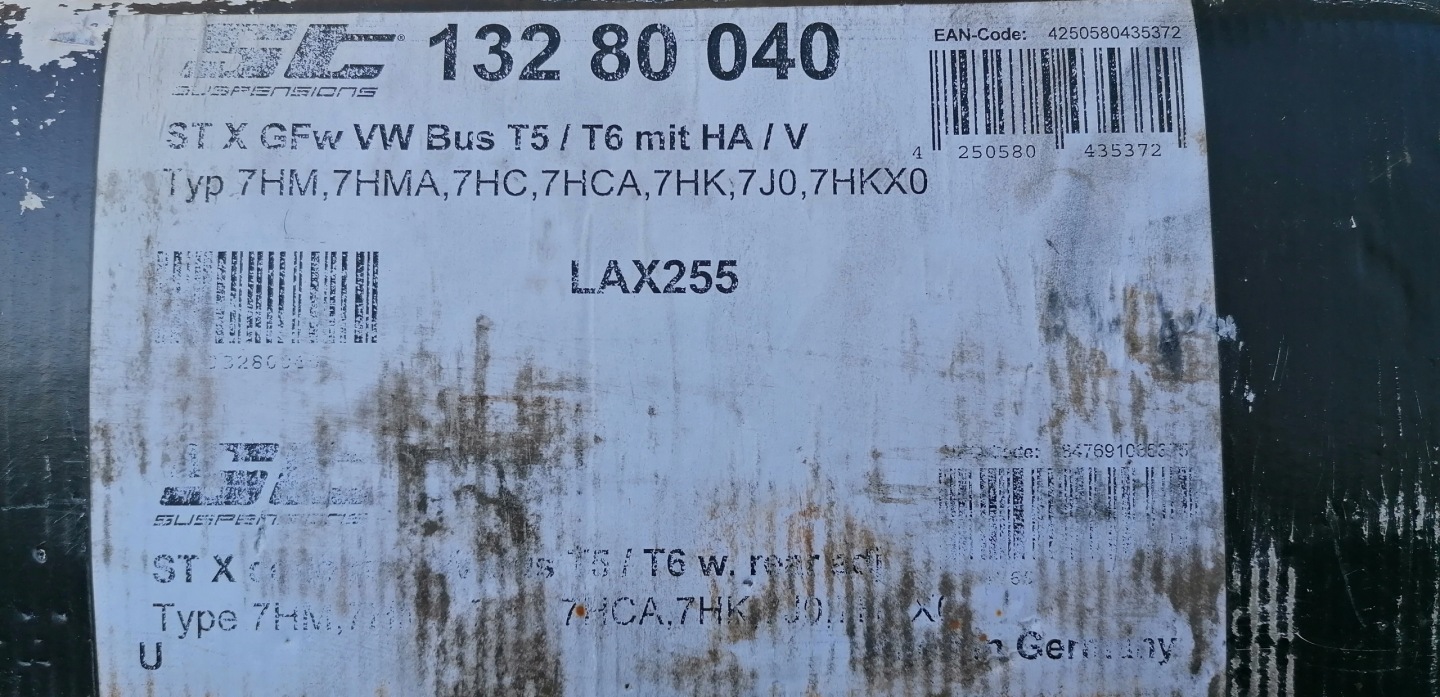 Vw t5 рестайл t6 комплект амортизатори+ пружини передній зад 7la з шроту