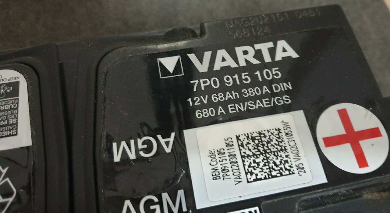 12V 68Ah, AGM Varta Batterie