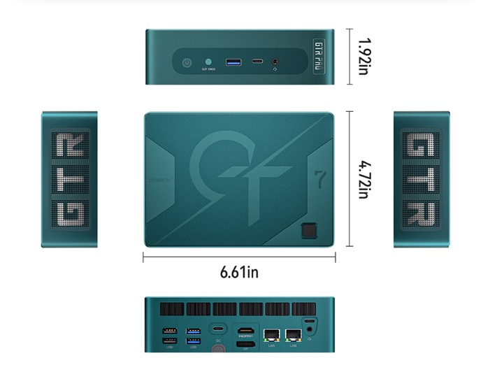 Beelink gtr7 pro pc r9 7940hs 32gb 1tb ddr5 5600 - купить в DARSTAR
