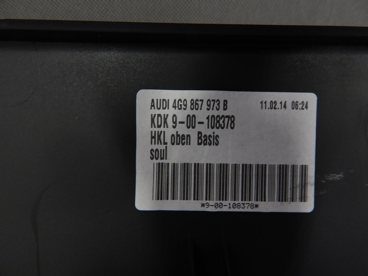AUDI A6 C7 upholstery bonnet boot 4G9867973B