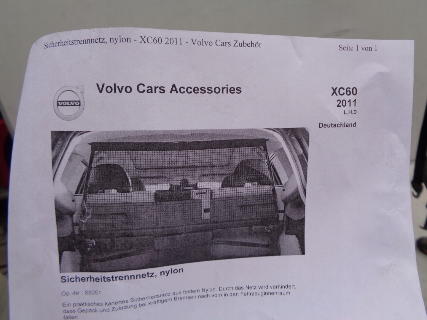 new net boot VOLVO XC60 08-16