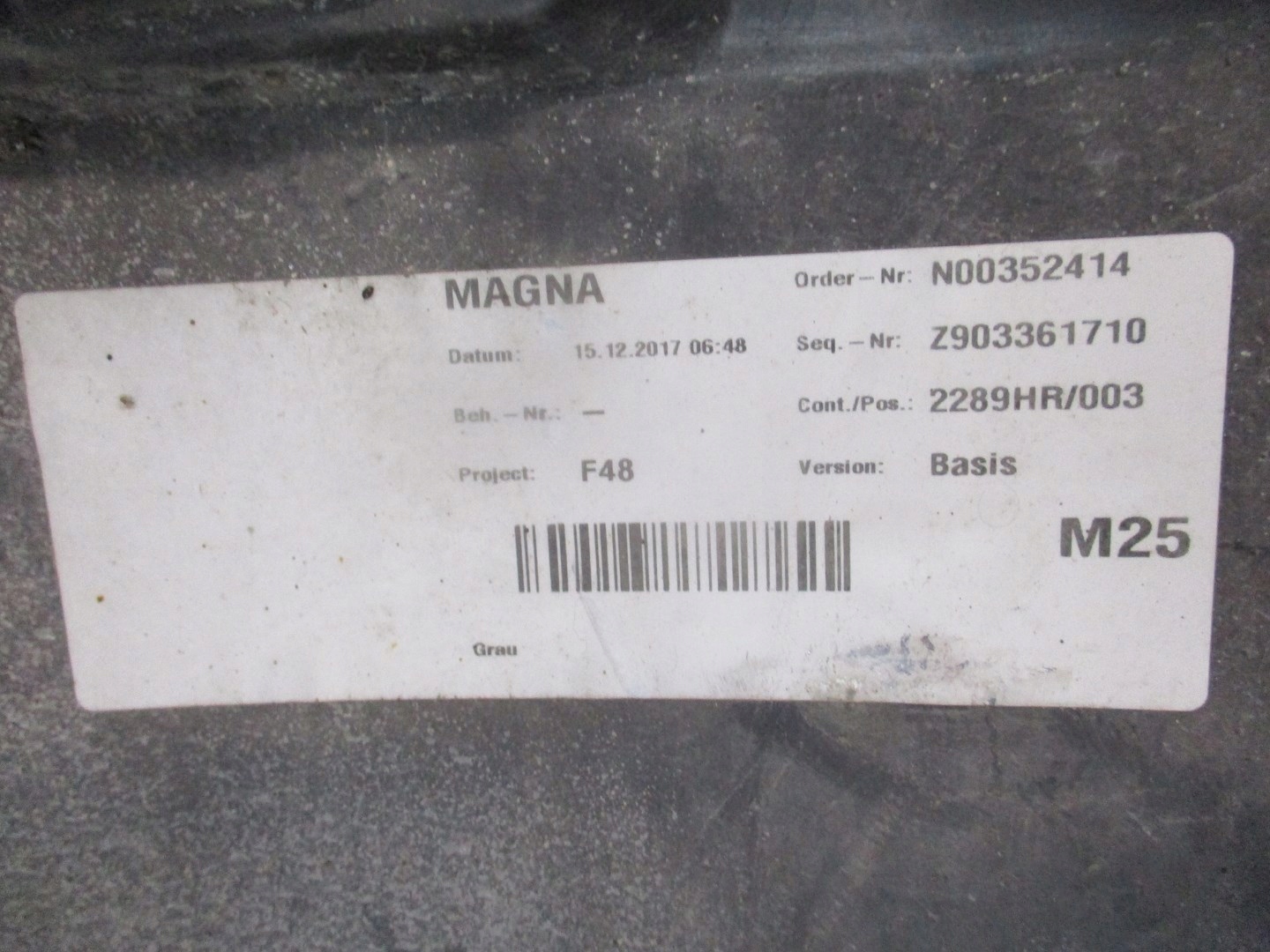 SPOILER der Stoßstange BMW X1 F48 heck