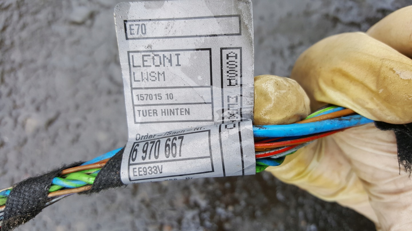 wiring bundle door left rear part BMW X5 E70 OE EU