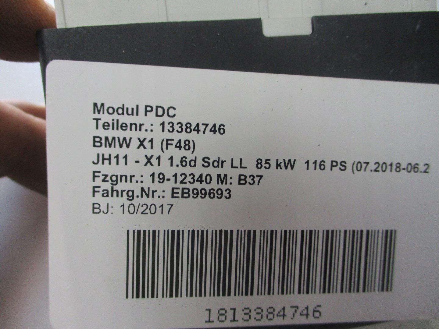module control unit PDC BMW X1 F48 13384746 8492348