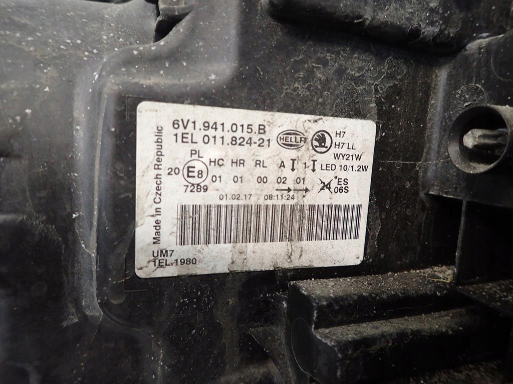 light front left SKODA FABIA III 14- LED 6V1941015