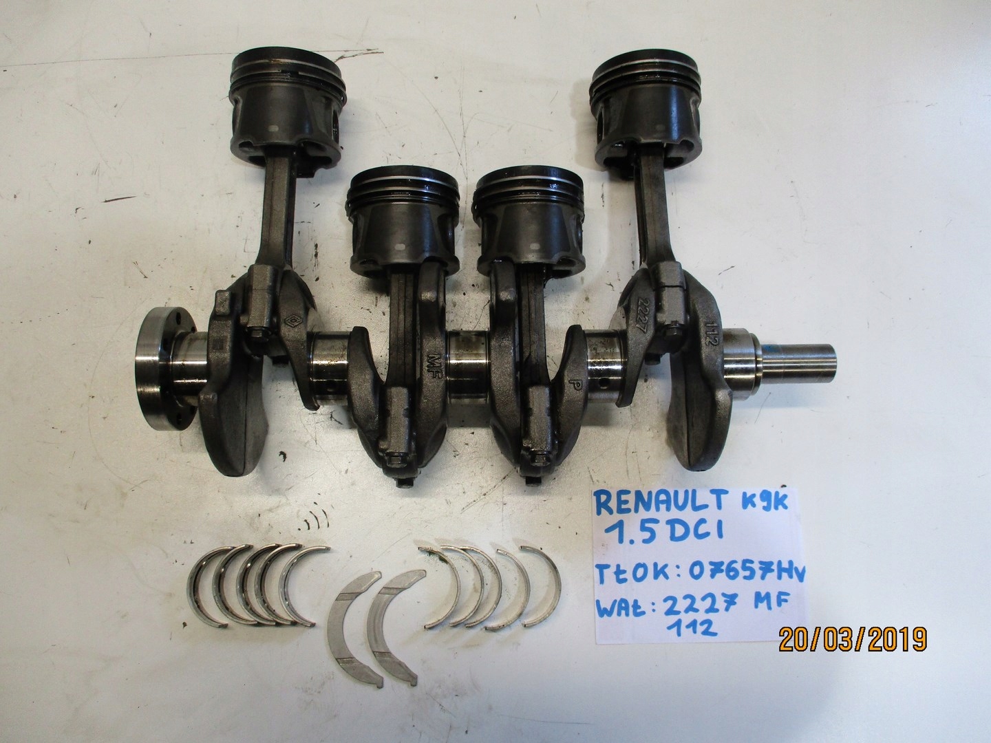 crank pistons RENAULT MEGANE 1,5DCI