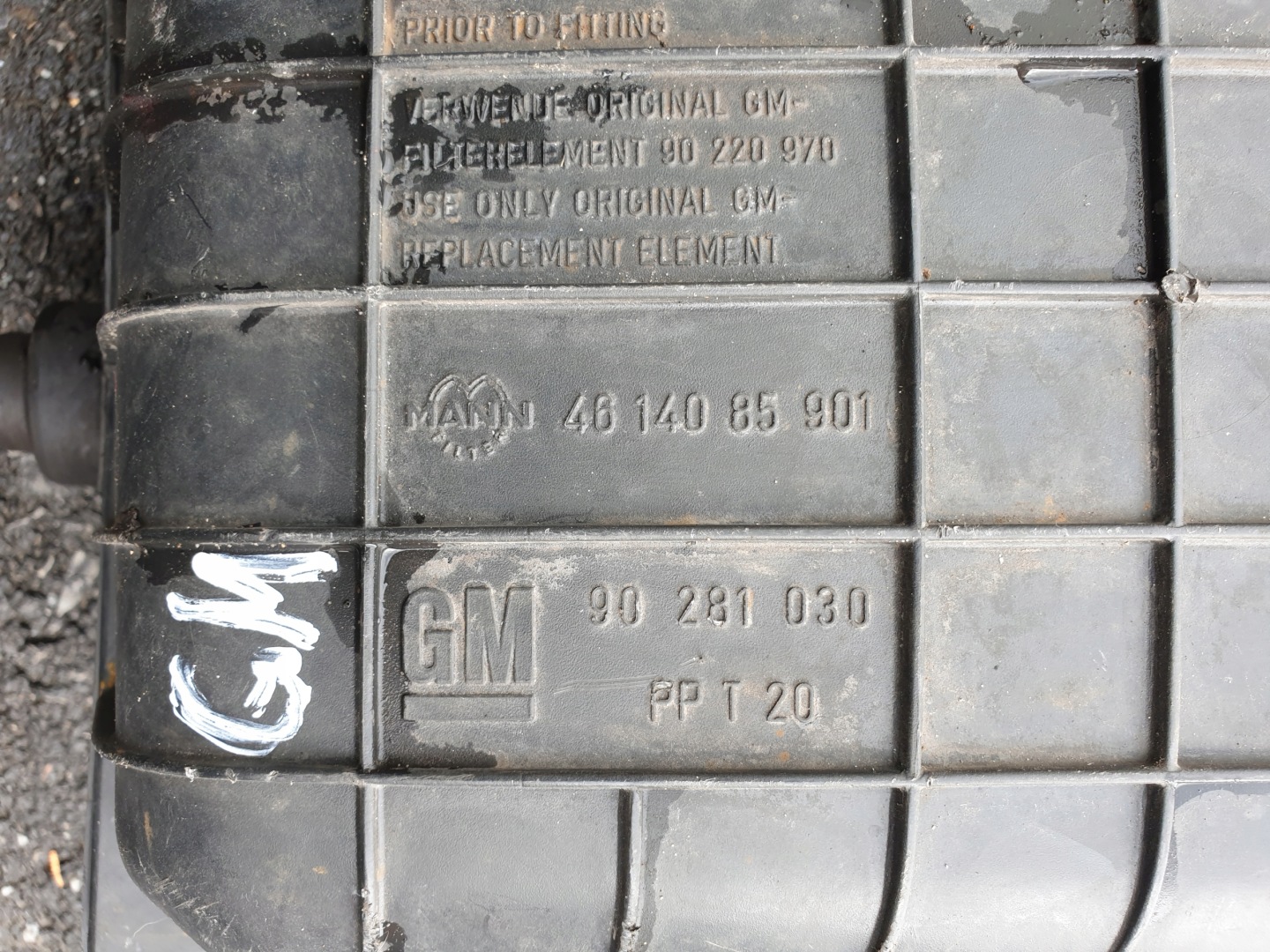 Gehäuse filter luft GM OPEL 90281030 OE