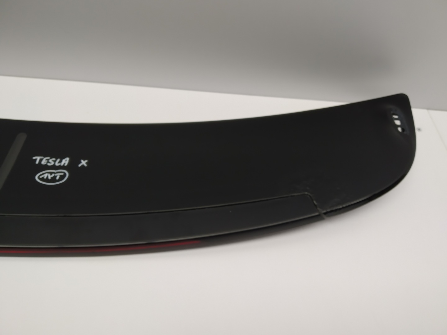 Tesla model X spoiler lotka visor light stop bonnet rear part boot om