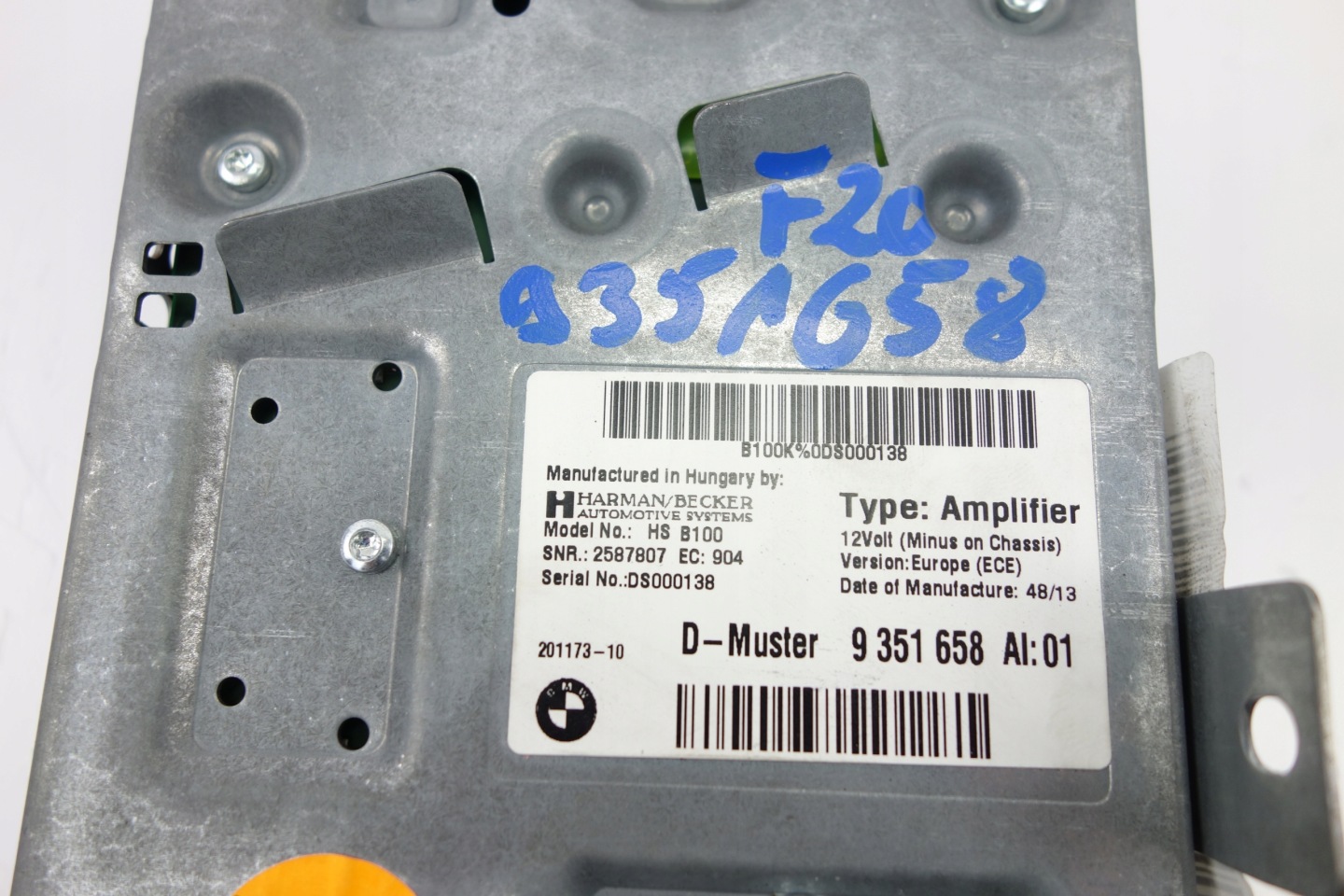 amplifier HARMAN KARDON BMW F20 9351658