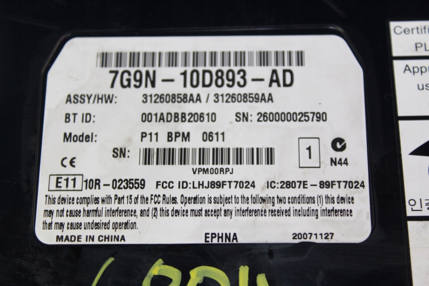 VOLVO S80 II V70 06- modulo Centralina BLUETOOTH