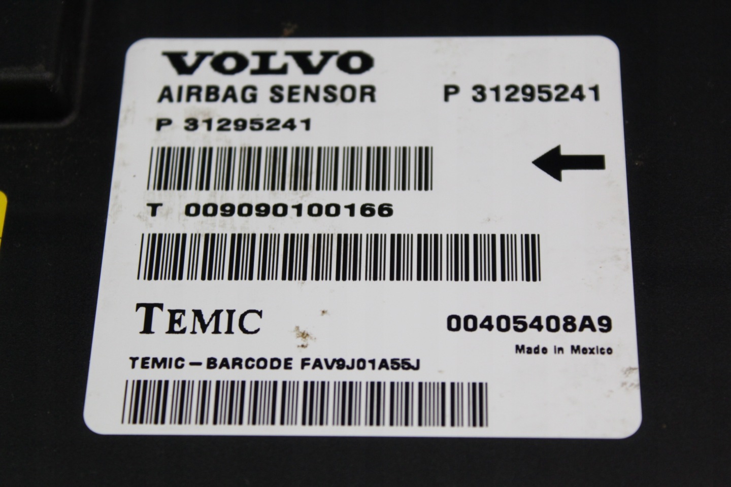 VOLVO XC60 S60 V60 SENSOR modulo airbag AIR BAG