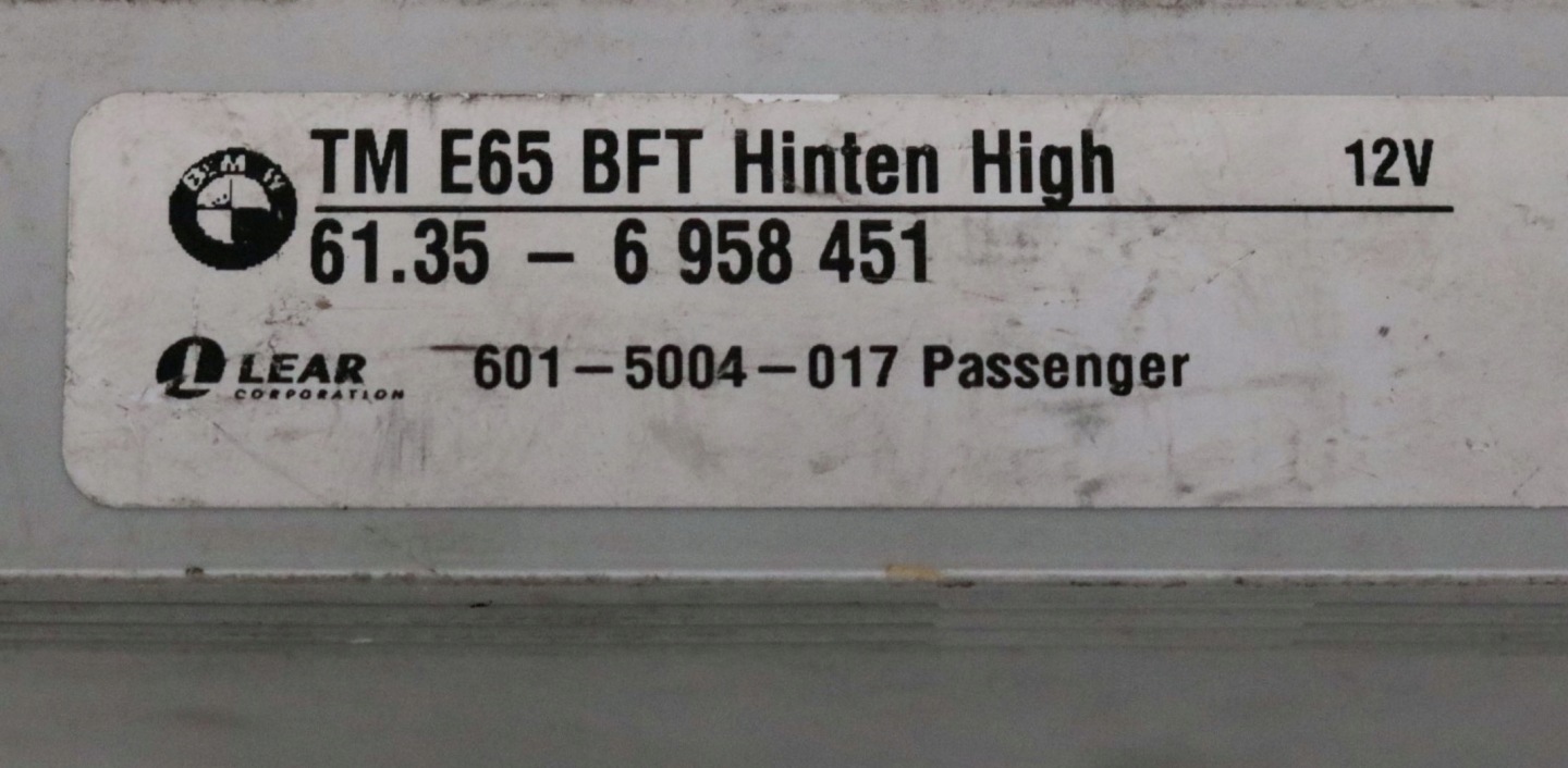 BMW E65 module control unit door right rear part 6958451