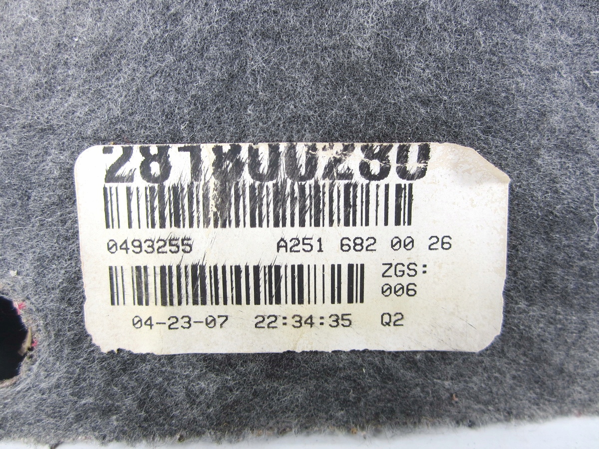 Podbitka soundproofing bonnets Mercedes R-klasa W251