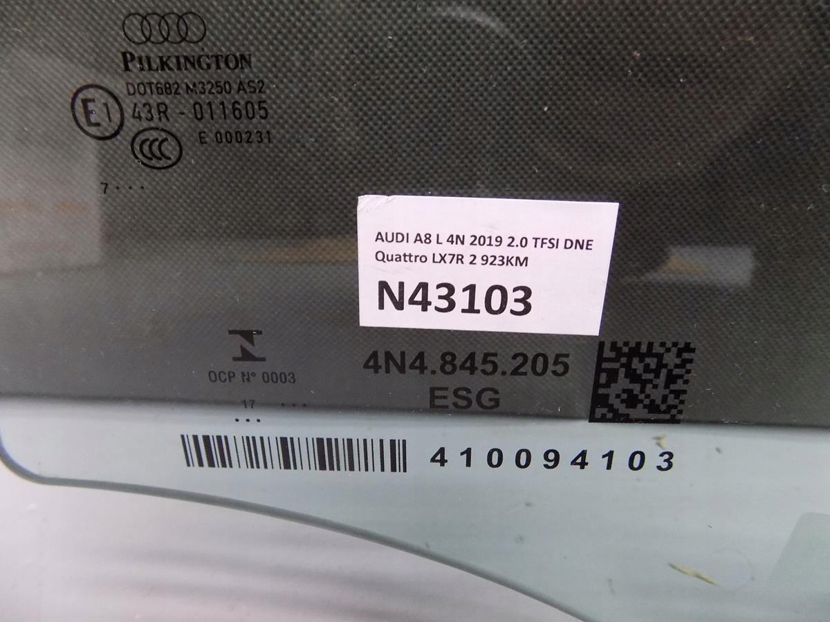 AUDI A8 4N D5 window left rear part LONG 2017 4N4845205