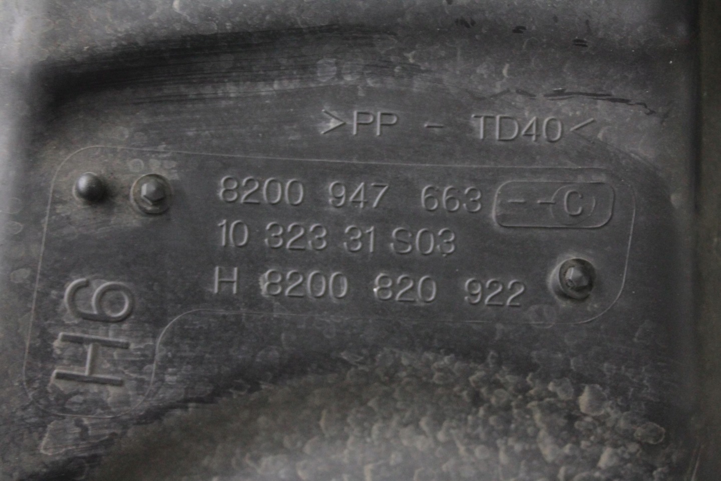 Gehäuse filter luft MEGANE III 1.5 DCI