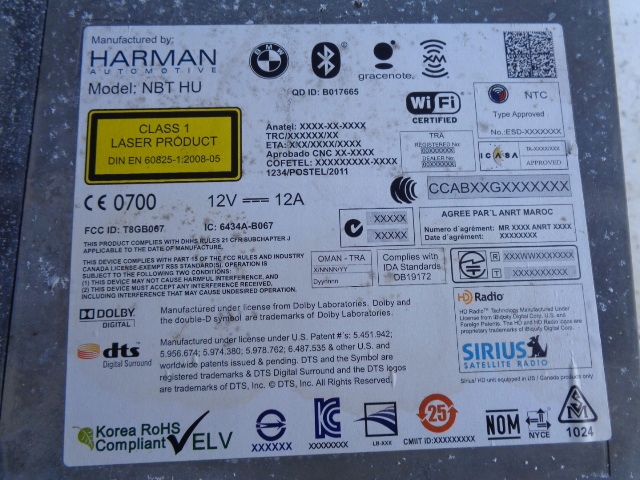 BMW 6 F12 10-> player NAVI CI930342301