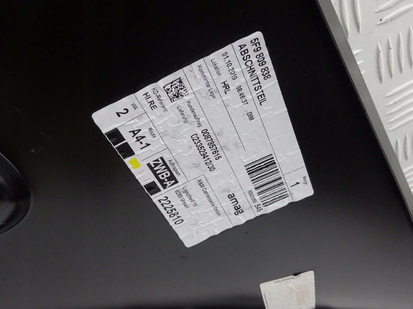 SEAT LEON III 3 KOMBI PARAFANGO DESTRA POSTERIORE 5F9809838
