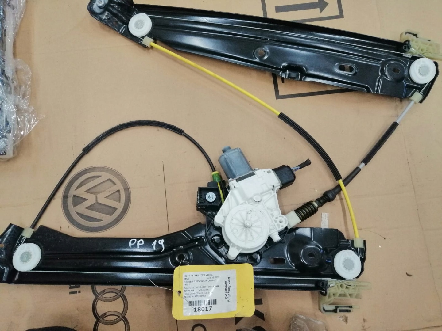mechanism window regulator right front BMW 7 F01F02