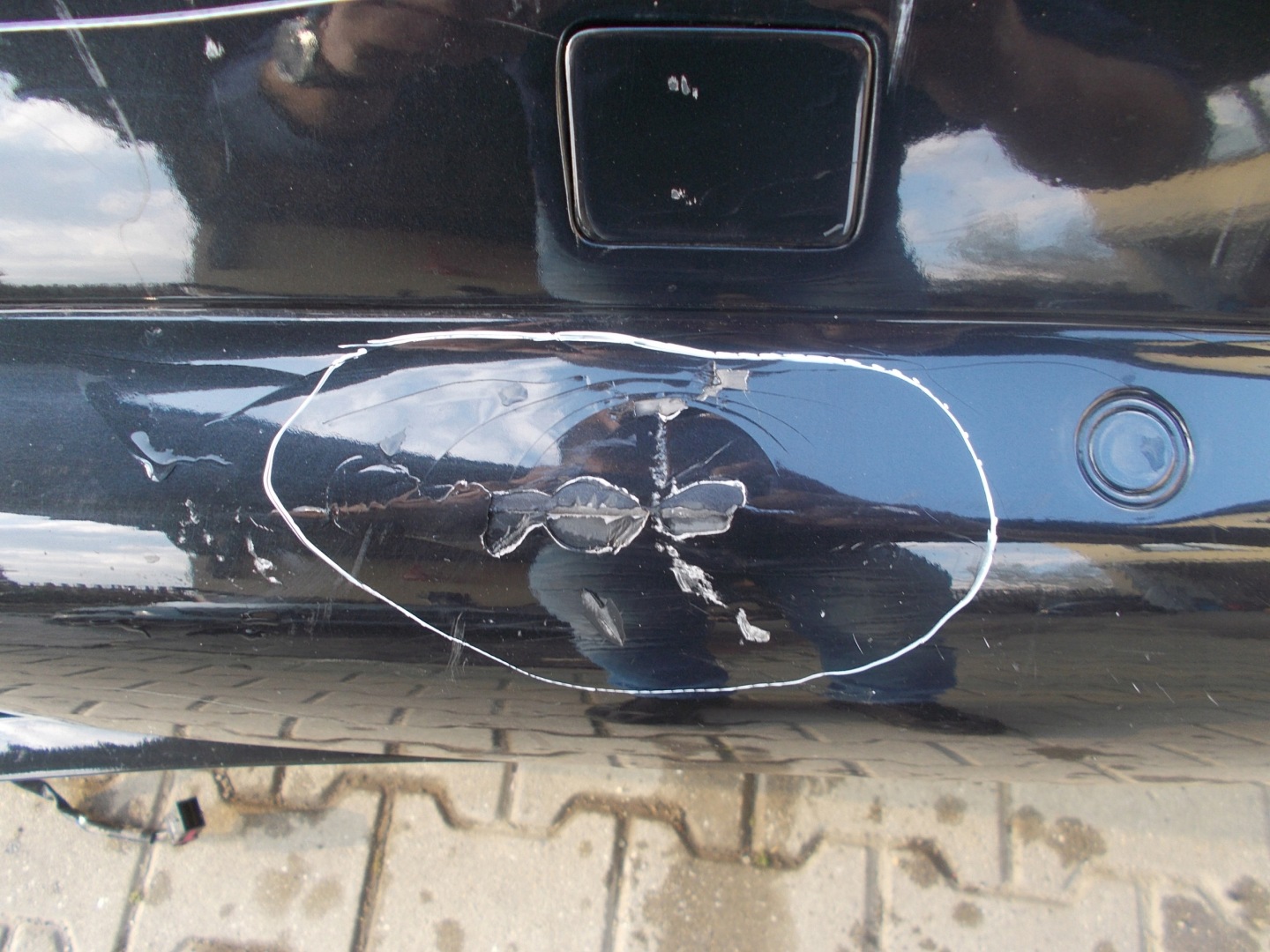 bumper rear part rear Audi A8 4E0 PDC