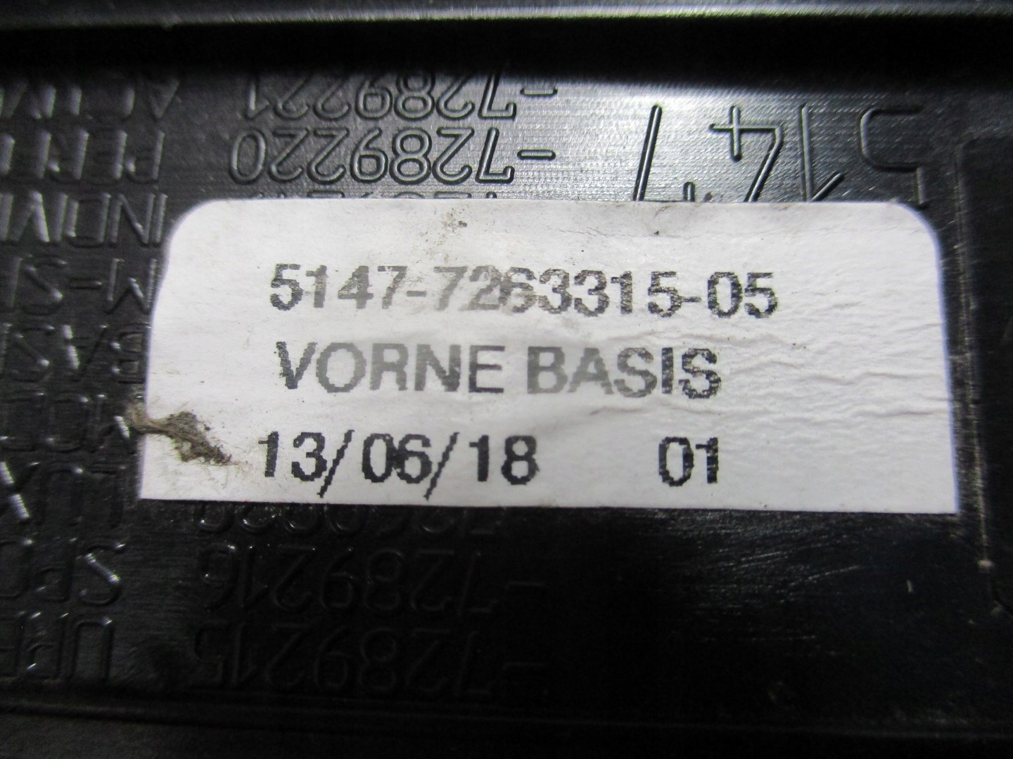 cap moulding threshold BMW 1 F20 7263315