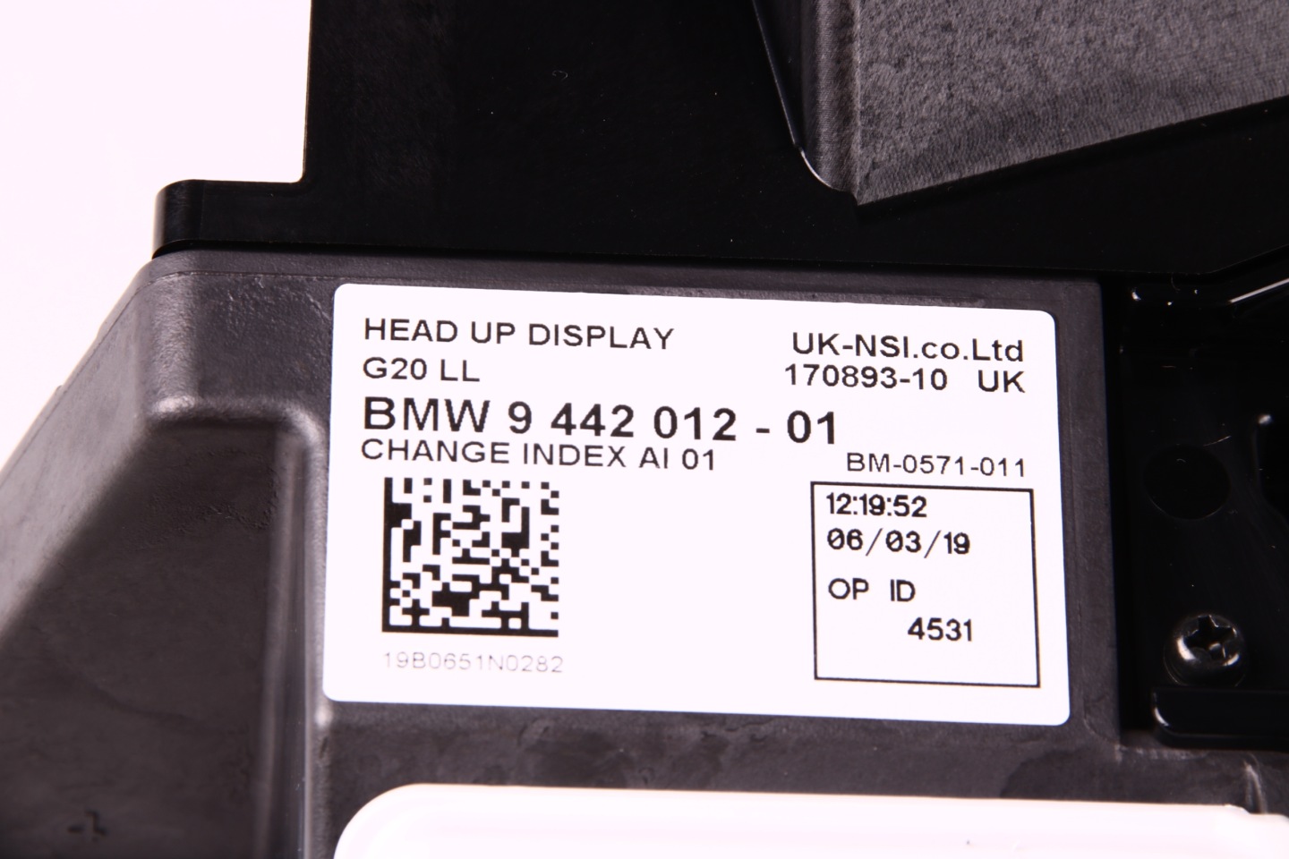 BMW G20 G21 Schermo RZUTNIK HEAD UP 9442012