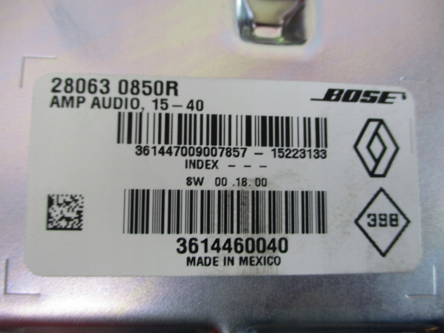 module amplifier RENAULT TALISMAN 280630850R