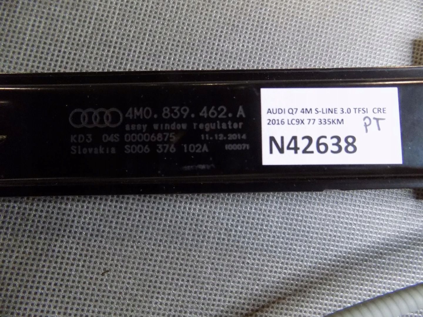 AUDI Q7 4M Mécanisme Vitres Droite Arrière KPL