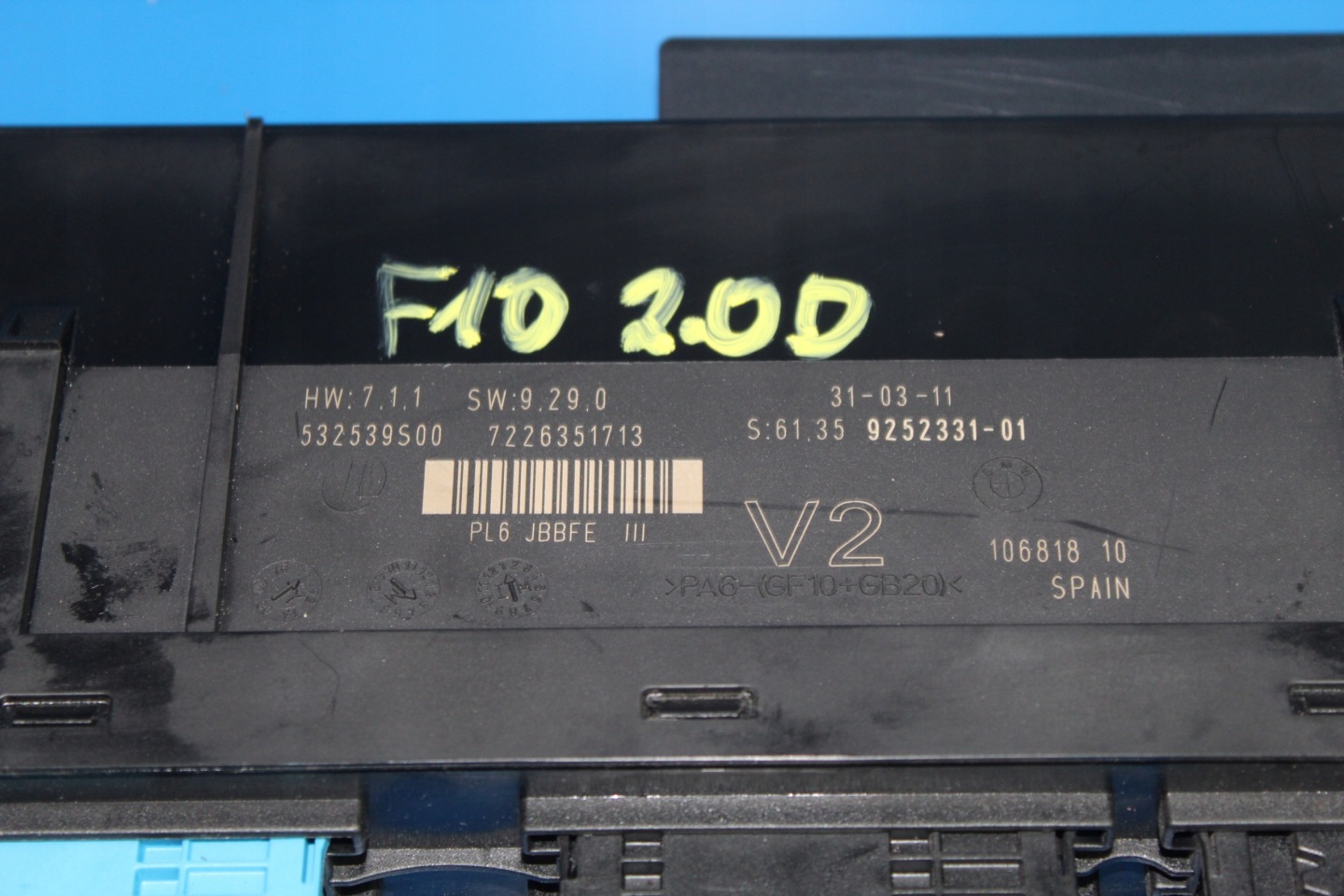 BMW 5 F10 F11 comfort control unit control unit