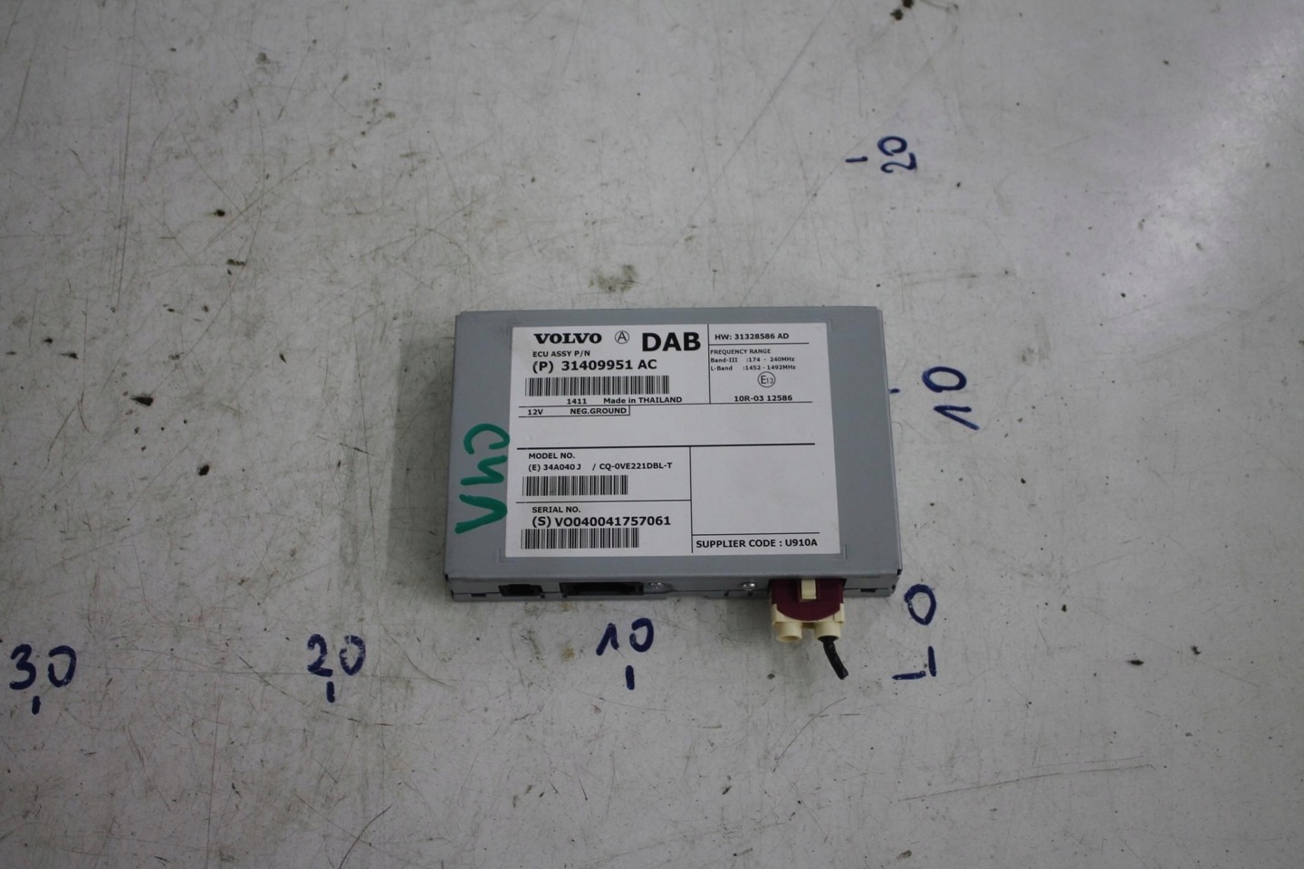 module amplifier DAB 31409951AC VOLVO V40 II