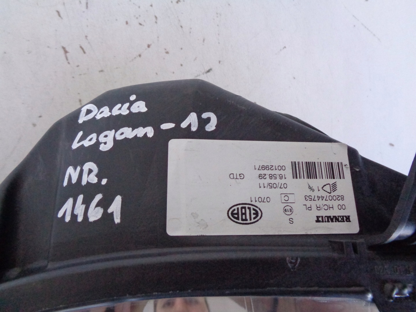 Licht links REFLEKTOR DACIA LOGAN 04-12