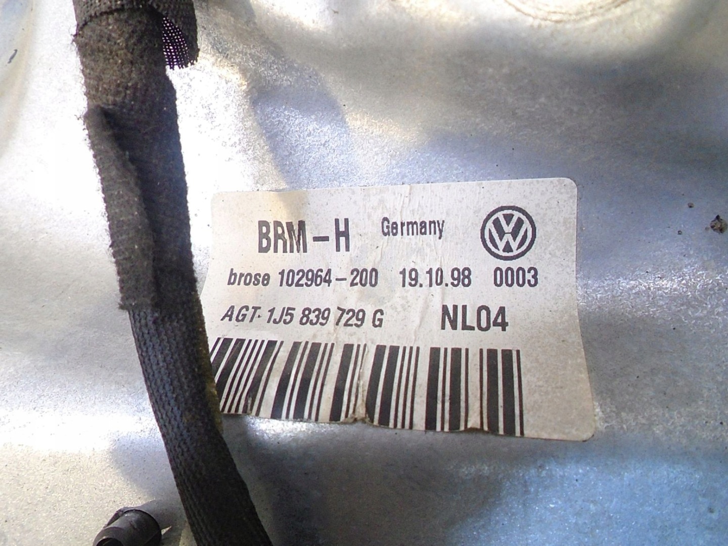 mechanism windows left rear part VW BORA 1J5839729G