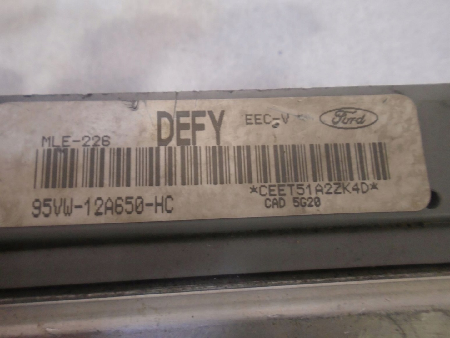 Centralina Motore GALAXY MK1 2.0 95VW12A650HC
