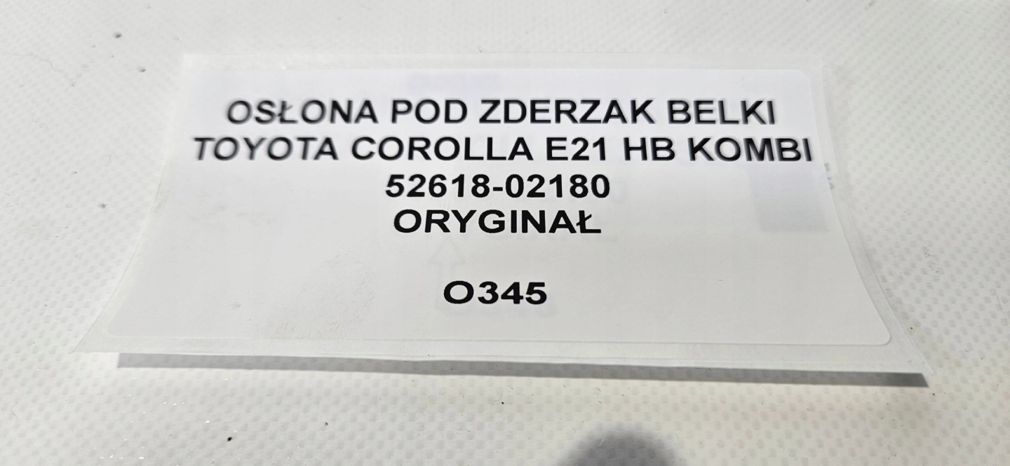 cover below bumper siders TOYOTA COROLLA E21 HB