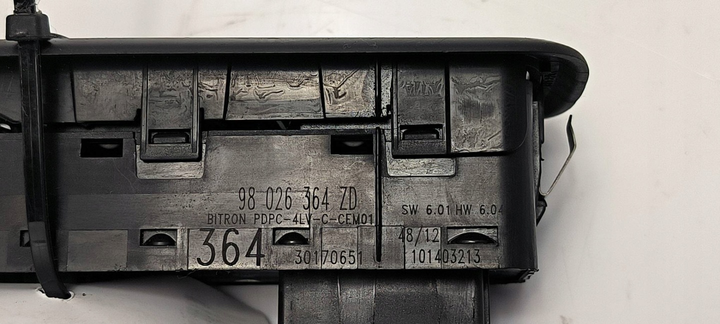 window control switch 98026364 PEUGEOT 508 RXH