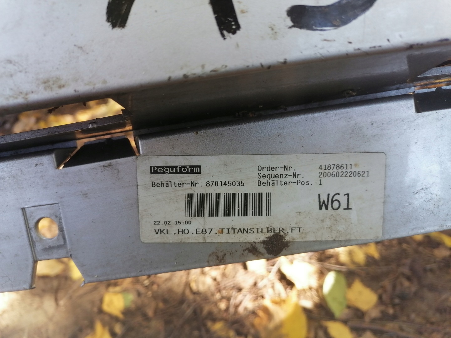 bumper rear part BMW E81 E87 354 7058507