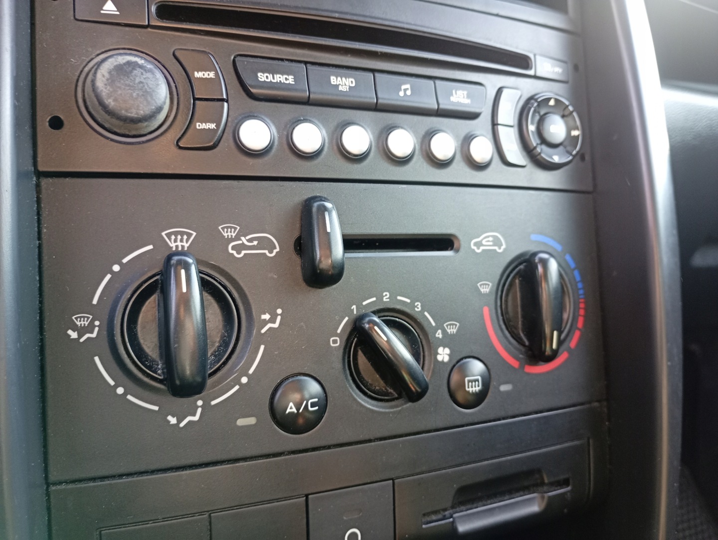 Peugeot 207 07-13 switch switch of control PANEL air conditioning devices