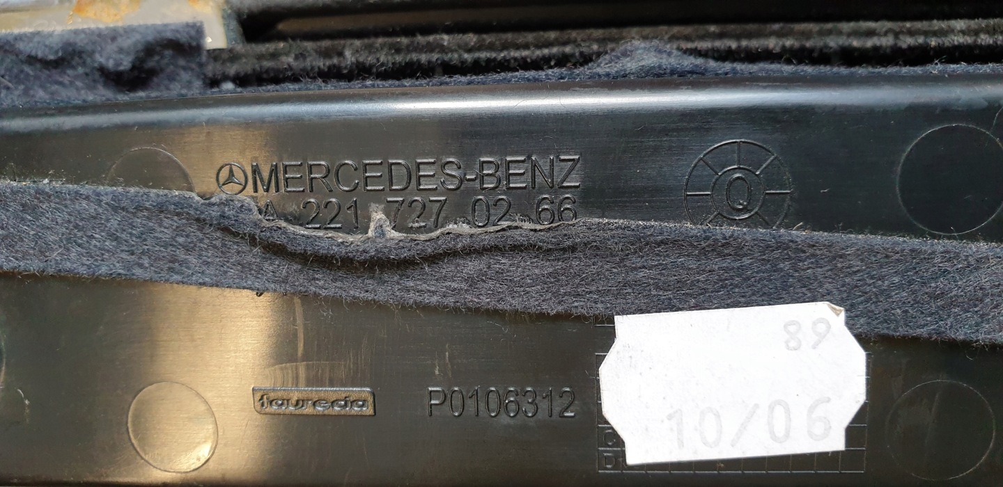 armrest passenger compartment Z BOCZKA door right front MERCEDES S W221 OE EU