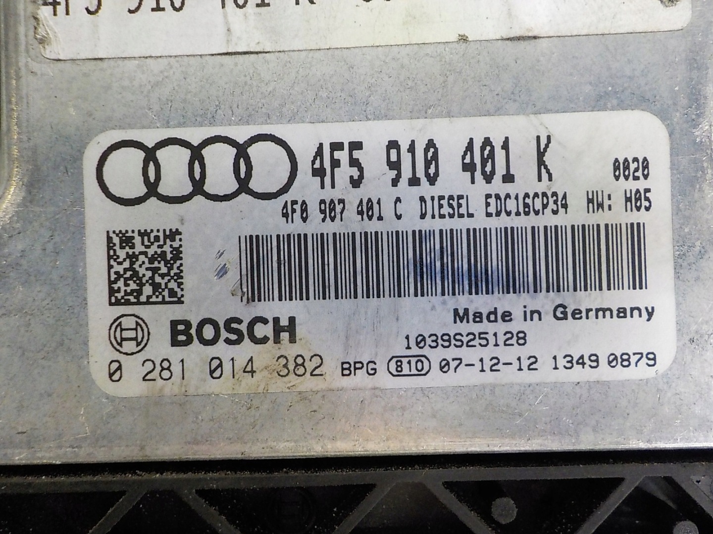 AUDI A6 C6 Computer Bedienteil 4F5910401K 0281014382