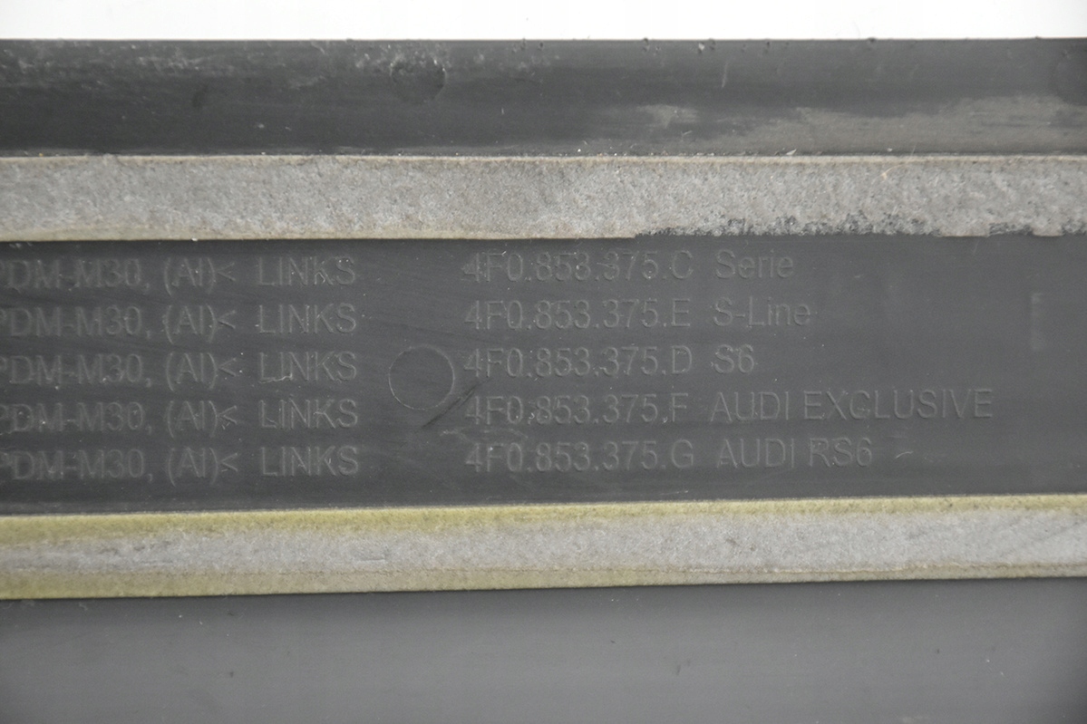 moulding threshold left front rear part AUDI A6 C6 S-LINE