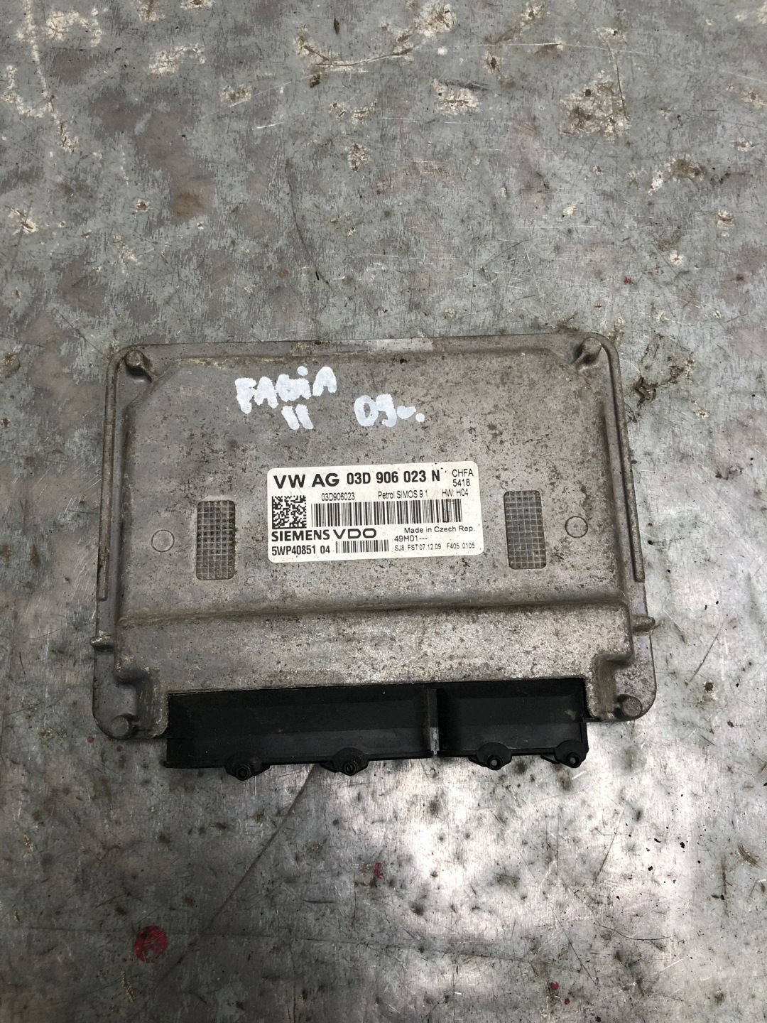 computer motore 1.2 CHFA SKODA FABIA MK2 03D906023N