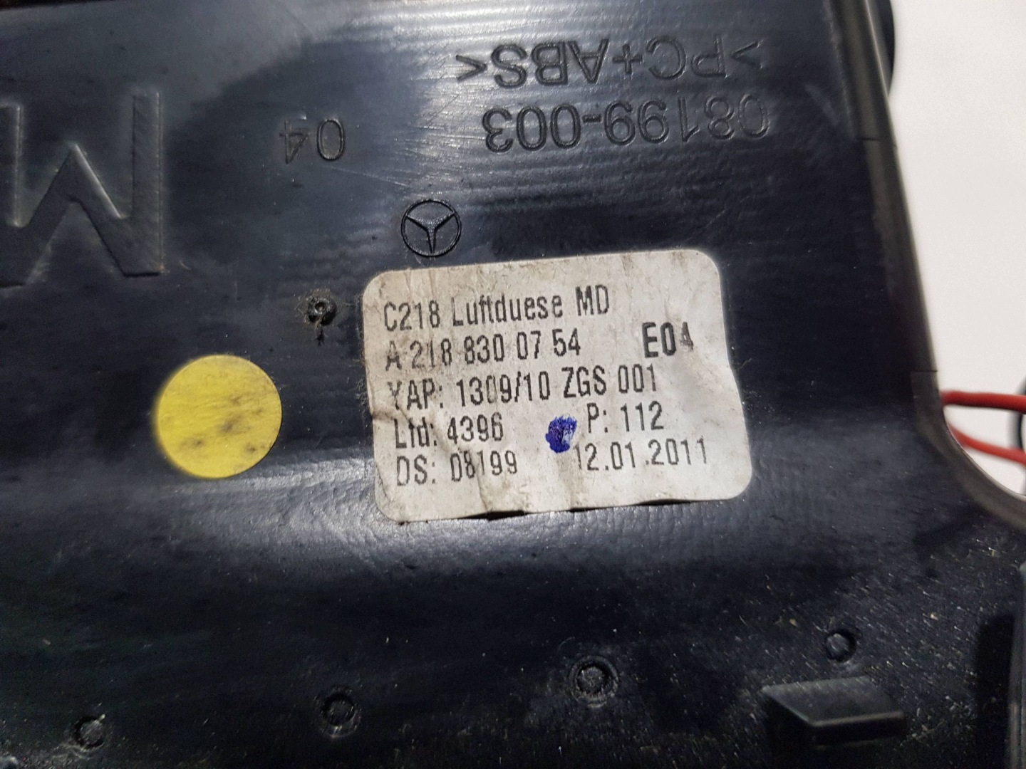 grid air conditioning devices central MERCEDES CLS W218 2188300754 clock