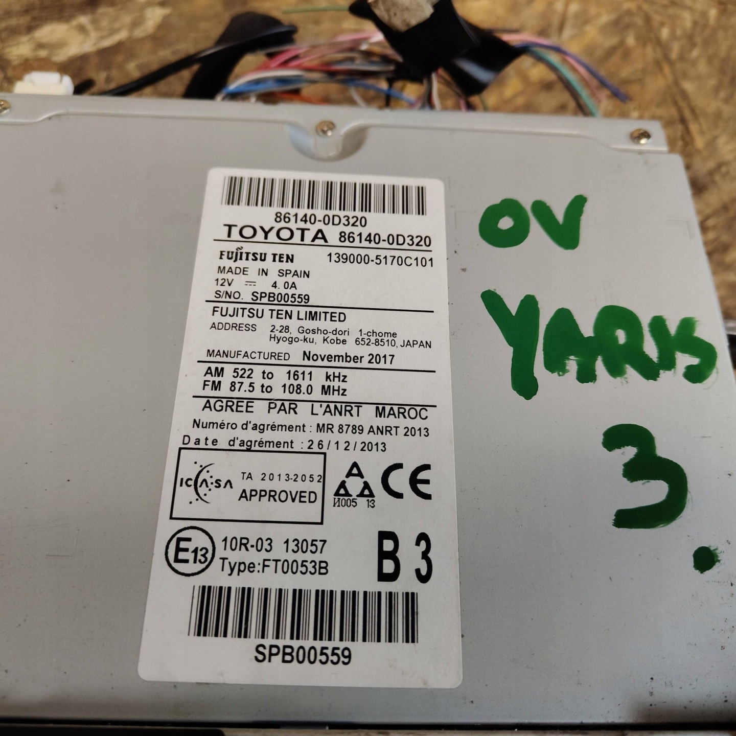 Stacja multimedialna Toyota Yaris 861400D320