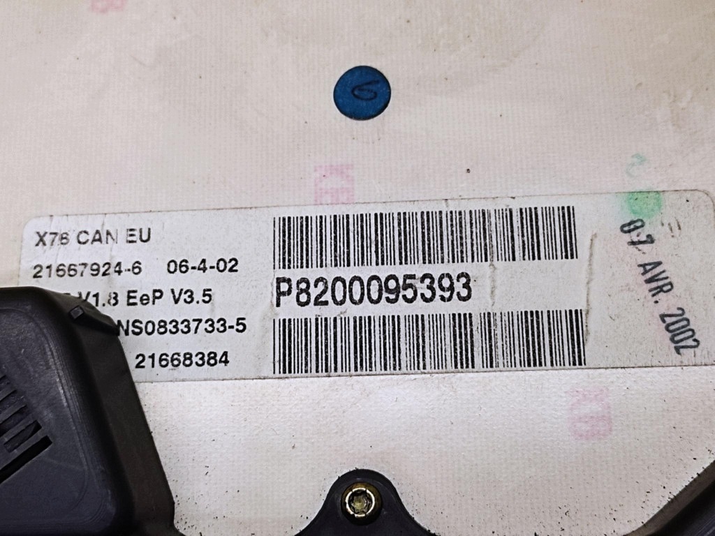 RENAULT KANGOO dials P8200095393