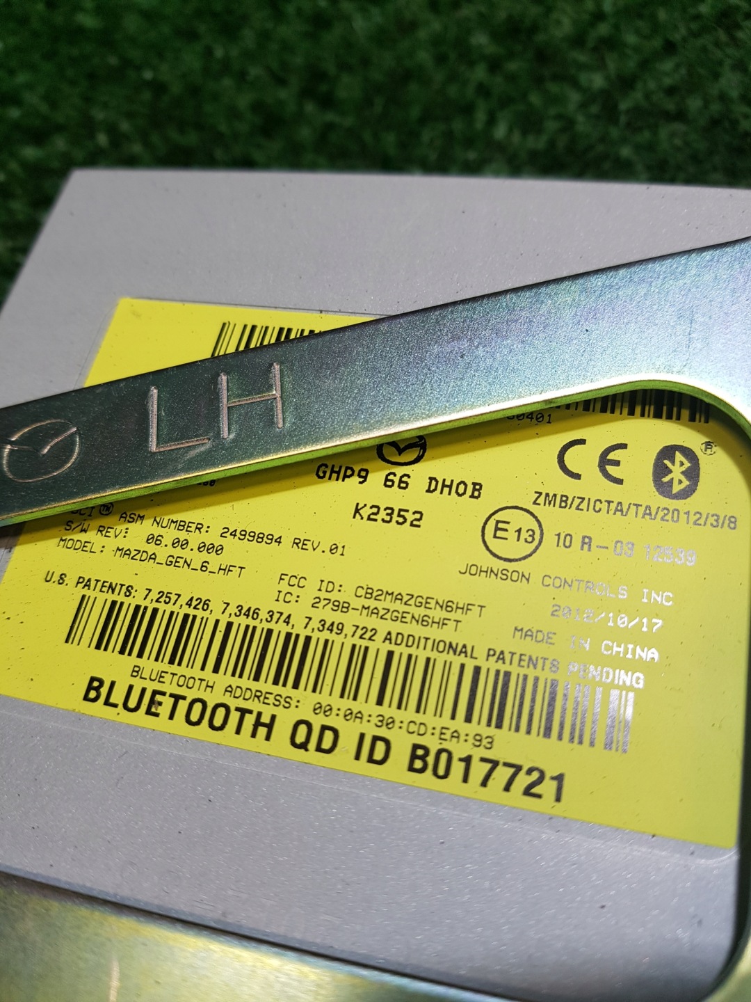 modulo Centralina BLUETOOTH TELEFONU MAZDA 6 GJ GHP966DH0B