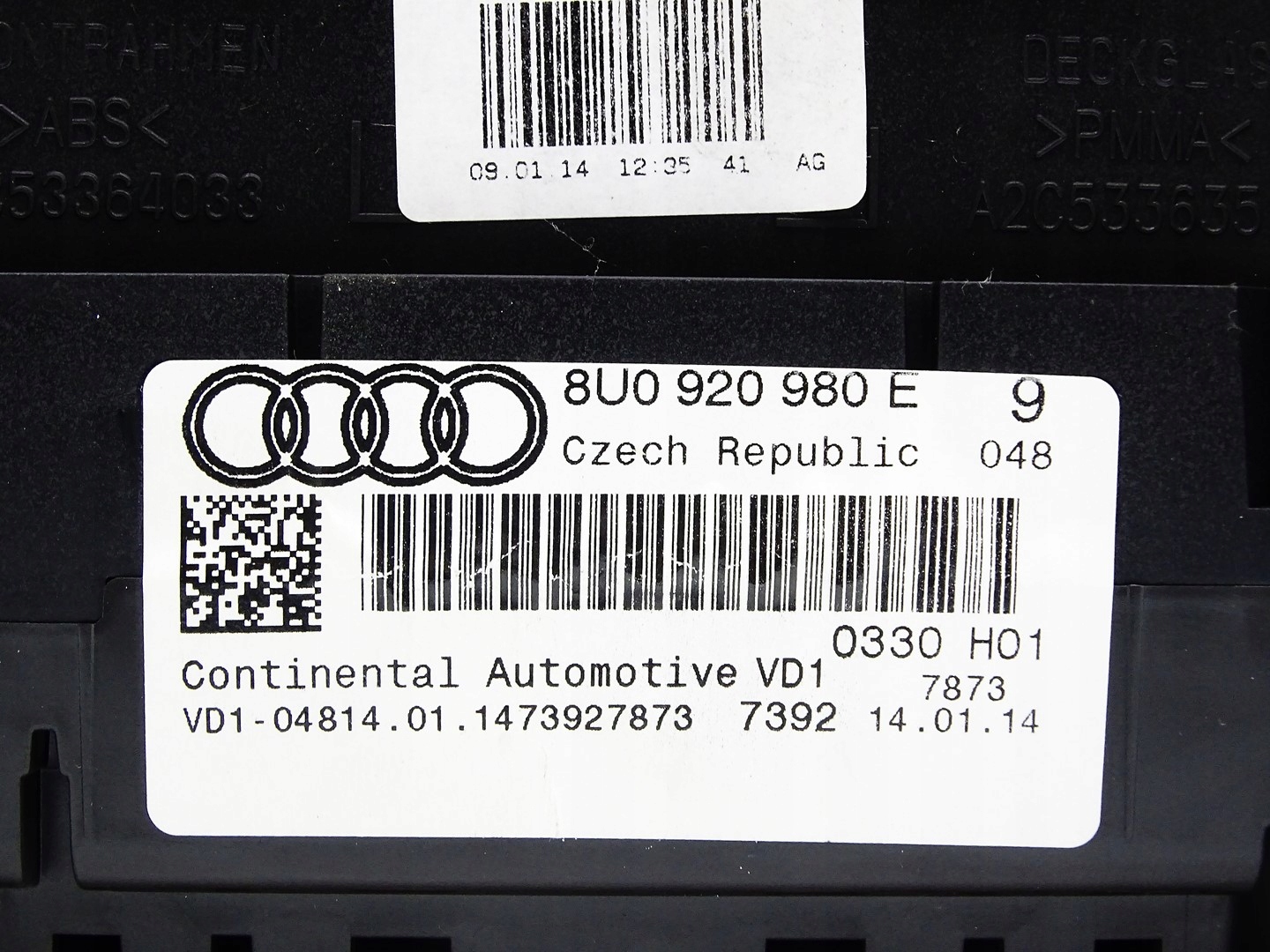 dials clock PREDKOSCIOMIERZ AUDI Q3 8U 2.0 TDI 8U0920980E