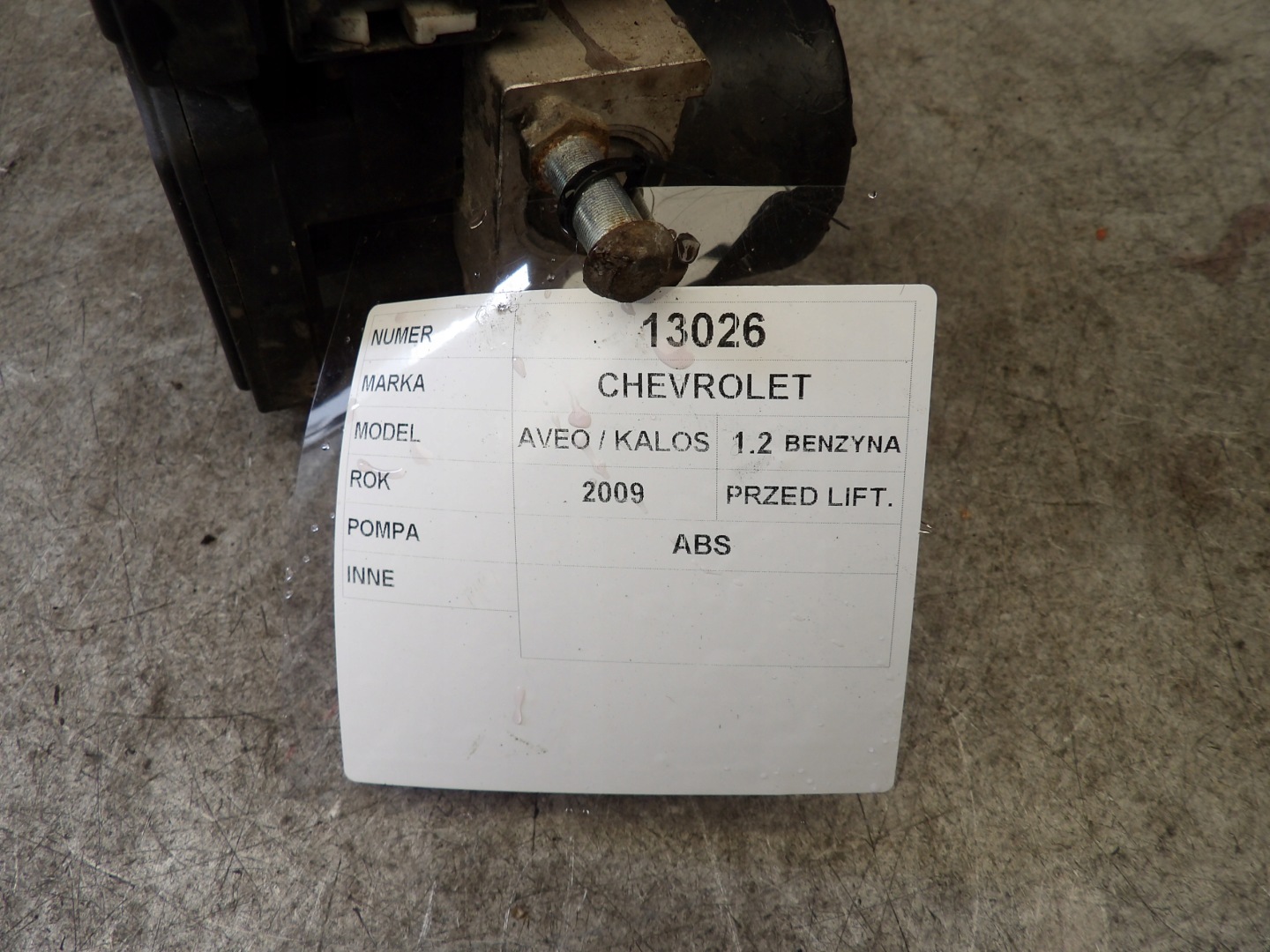 Chevrolet Aveo II T250 1,2 pompa ABS