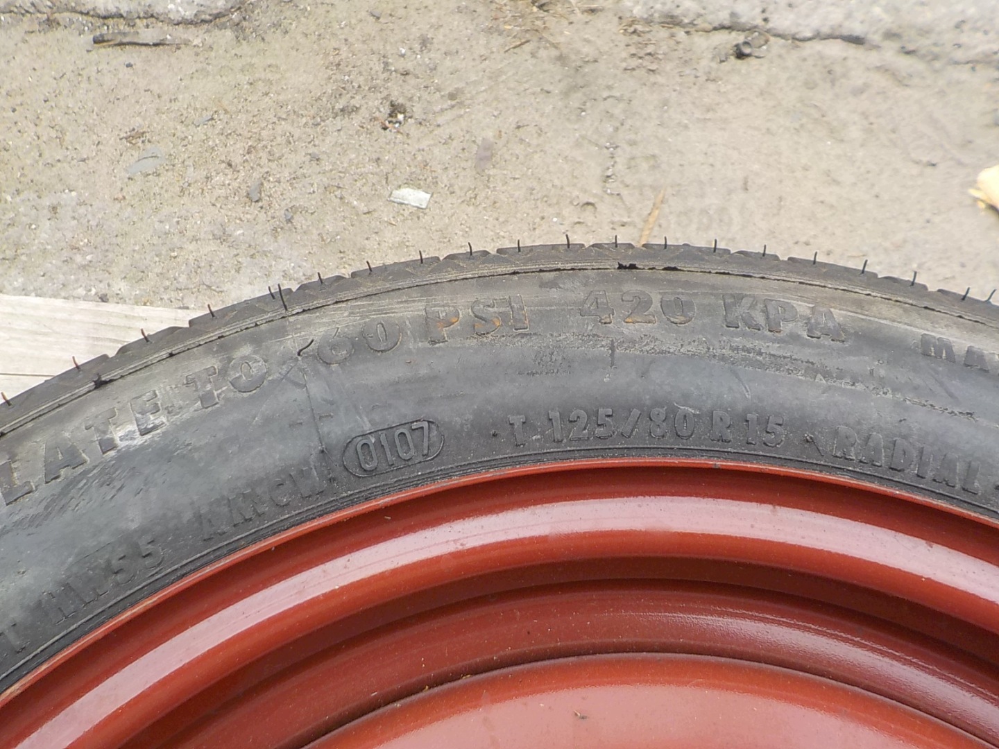 CITROEN C3 PLURIEL C3 II Roue de secours R15 4x108 ET 8