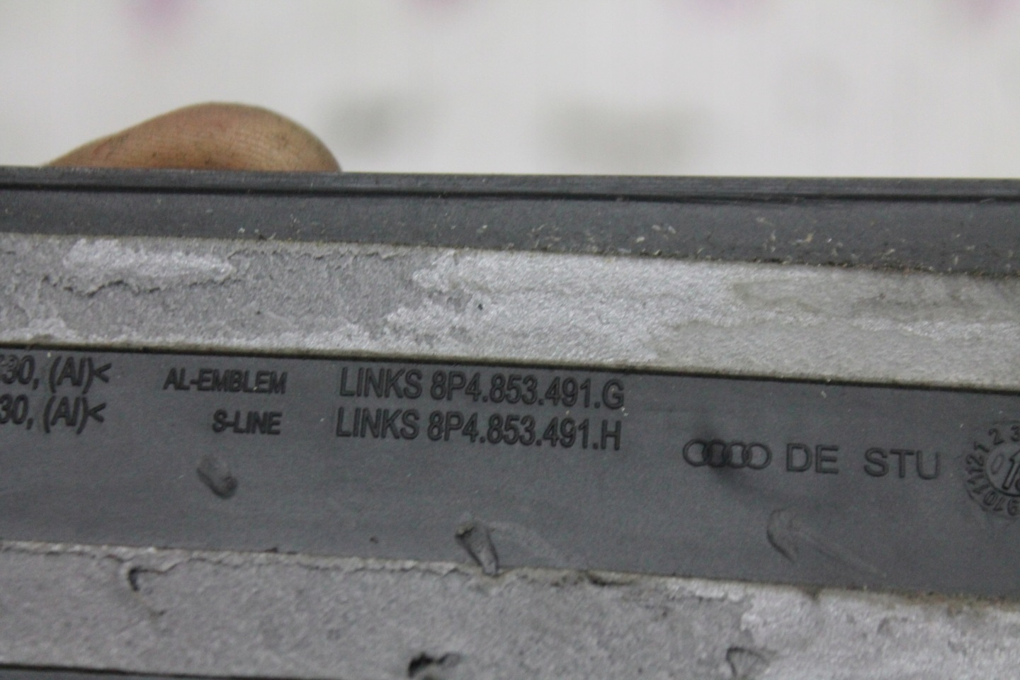 moulding cap threshold S-LINE KOMPLET AUDI A3 8P 5-D LIFT 08-13
