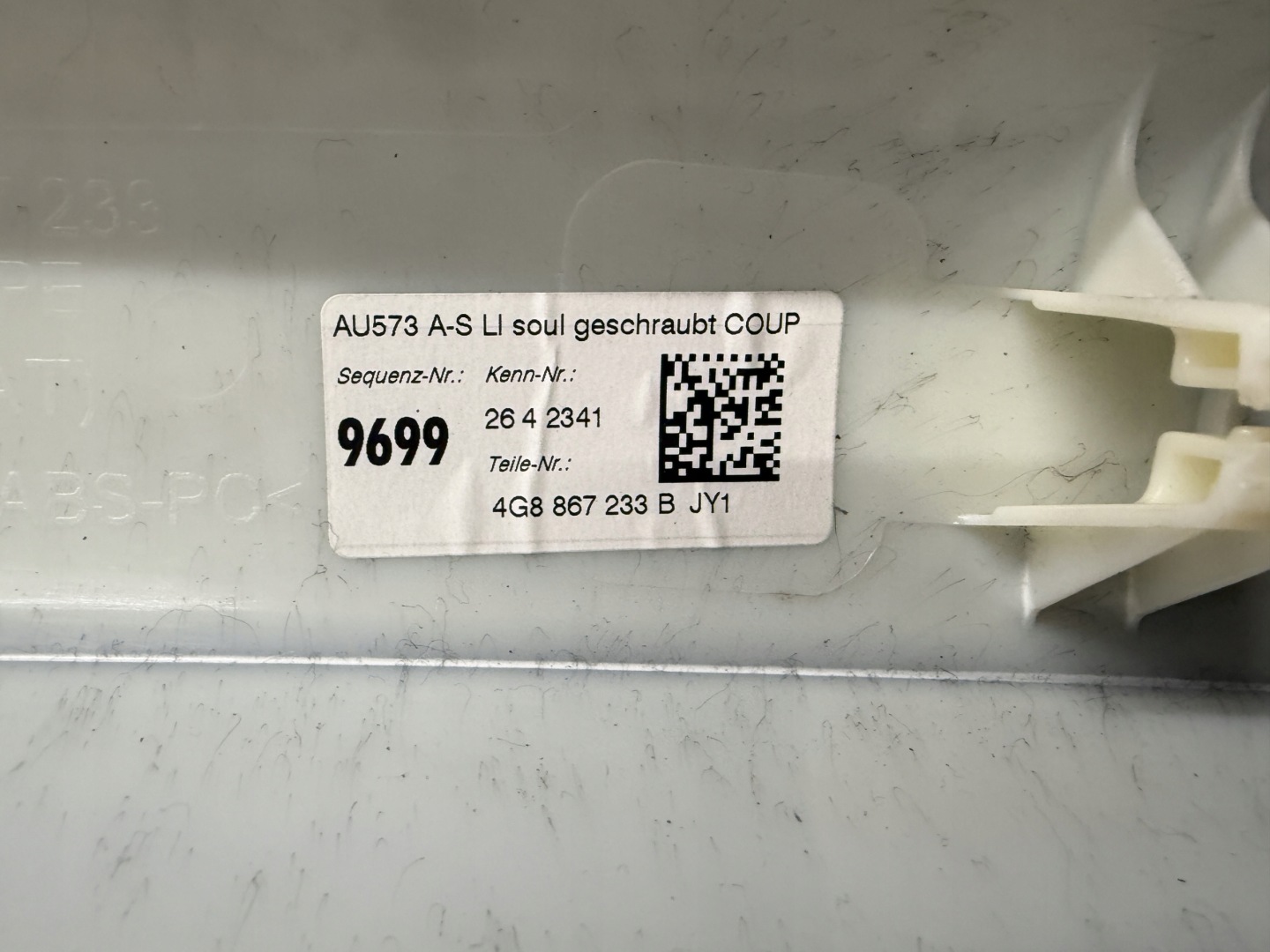 AUDI A7 4G Blende Abdeckung SLUPKA A links 4G8867233B